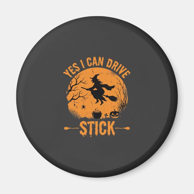 Íman Bruxa de Halloween Drive Stick Gráfico_1 (Frente)