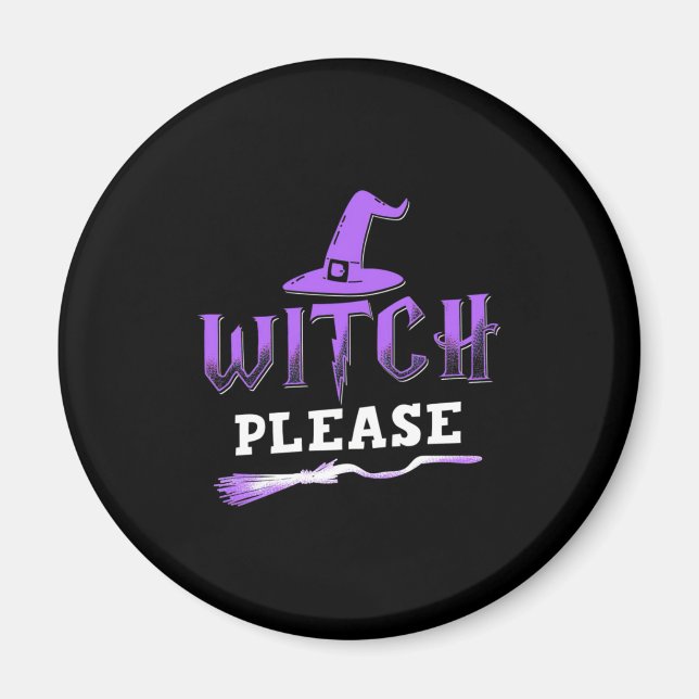Íman Bruxa de Halloween, por favor (Frente)