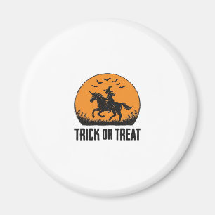 Íman Bruxa de Halloween Truque ou Tratamento Lua Vintag
