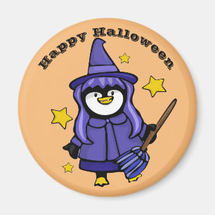 Íman Bruxa do Pinguim Halloween