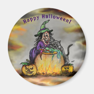 Íman Bruxa e Gato Negro, Feliz Halloween!