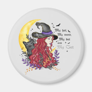 Íman Bruxa, Gato Negro e Lua Crescente