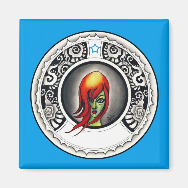 Íman Bruxa Verde (Frente)