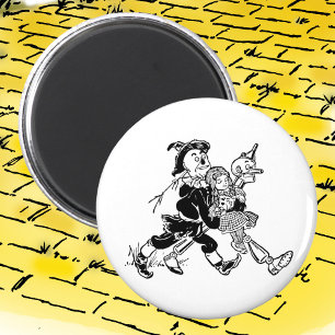 Íman Bruxa Vintage de Oz Dorothy Dormindo com Papoulas