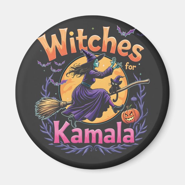 Íman Bruxas Para A Mulher De Gato Sem Fios De Kamala (Frente)