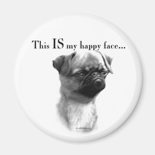 Íman Bruxelas Griffon Happy Face (Frente)
