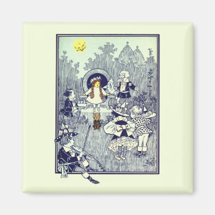 Íman Bruxo Vintage do Oz, Dorothy Encontra os Munchkins