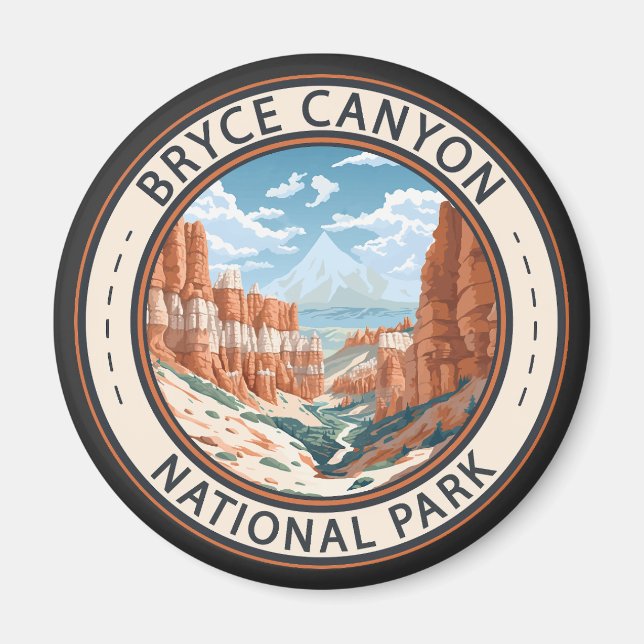 Íman Bryce Canyon National Park Ilustração de Arte (Frente)