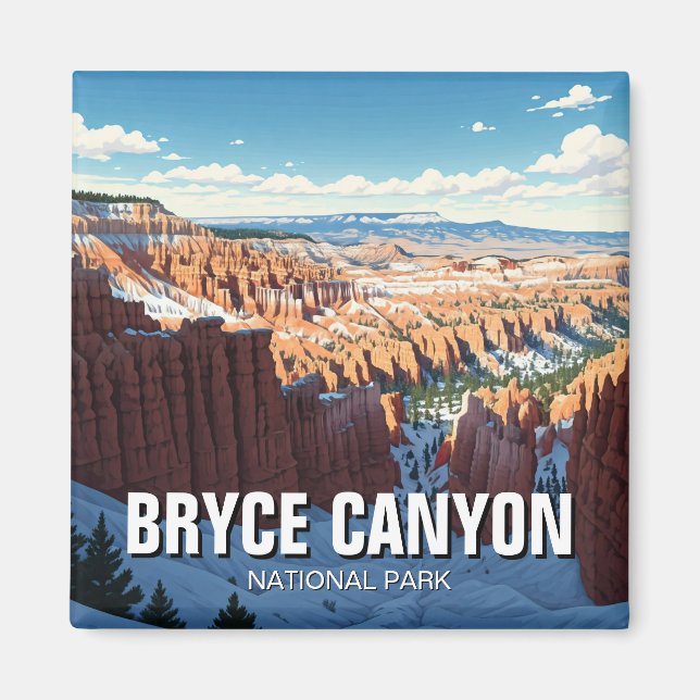 Íman Bryce Canyon National Park Utah Winter (Frente)