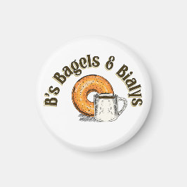 Íman B's Bagels Magnet Round