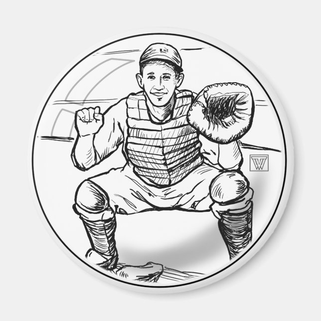 Íman Bubble Sonha com o ímã do jogador de beisebol (Frente)