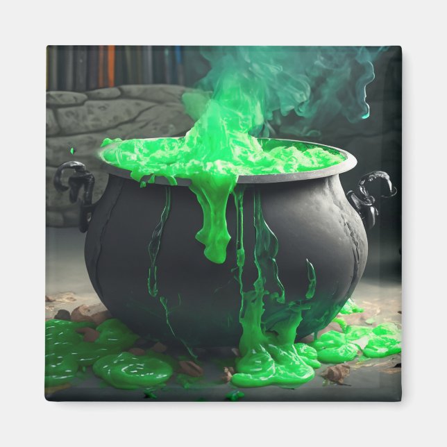 Íman Bubbling Witch's Cauldron Halloween (Frente)