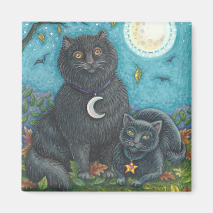 ÍMAN BUBO E PYEWACKET, PASTA DE GATOS NEGROS