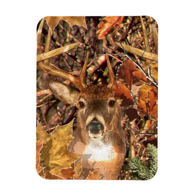 Íman Buck in Fall Camo White Tail Deer (Vertical)