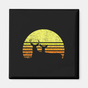 Íman Buck Mule Deer Hunting Pai Vintage Retro Sun Arco