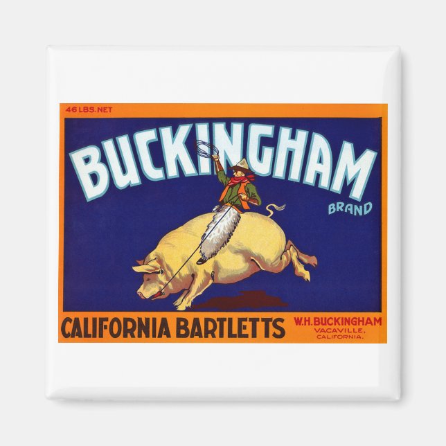 Íman Buckingham Marca California Bartletts (Frente)