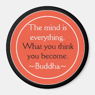 Íman Buda Cotação Laranja Preto Inspiracional