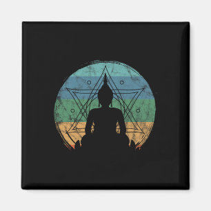 Íman Buda Retro Budista Yoga Espiritual Meditação Zen