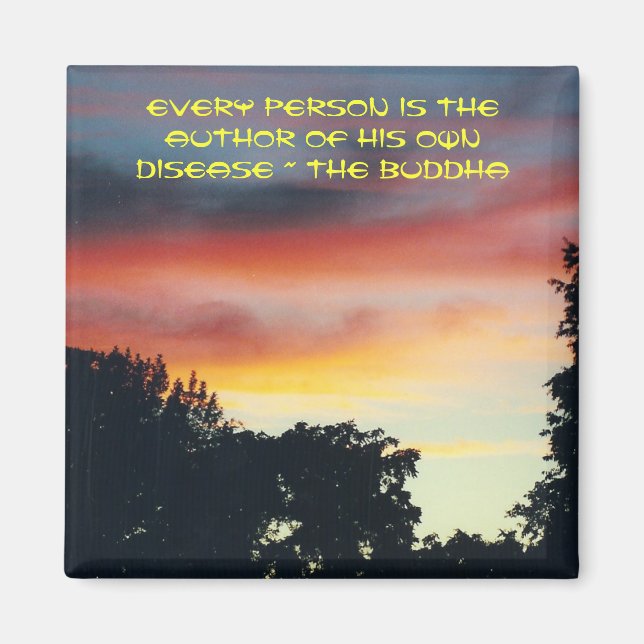 Íman Buda: sobre doença - ímã (Frente)