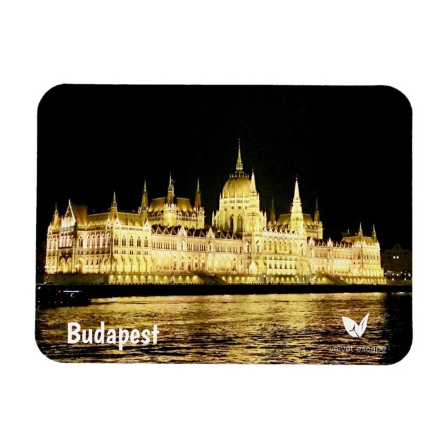 Íman Budapeste à noite - ímã de Velvet Escape (Horizontal)