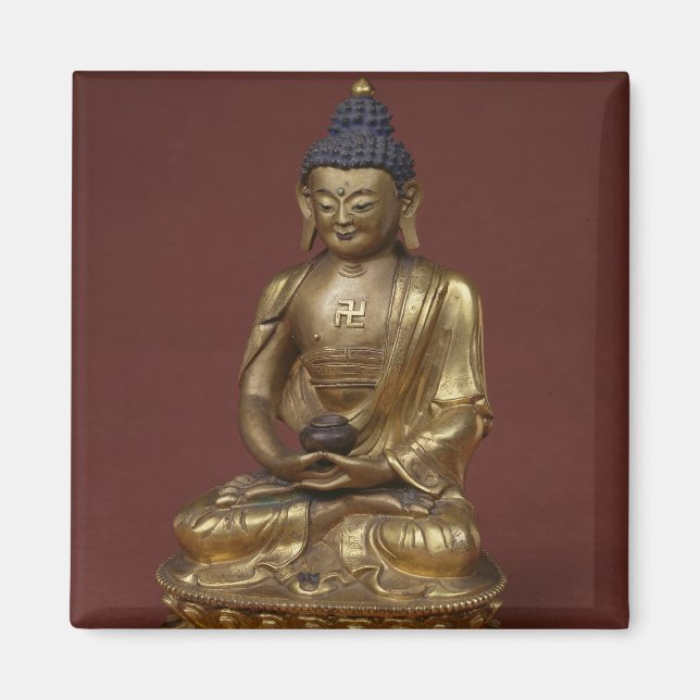 Íman Buddha Amitayus sentado em meditação (Frente)