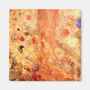 Íman Buddha pelo pintor Odilon Redon do Symbolist