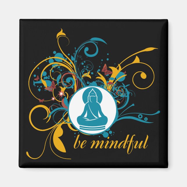 Íman Buddha Seja Mindful (Frente)