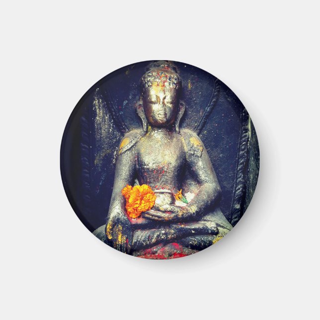 Íman Buddha Shakyamuni, Flor, Himalaia - Nepal (Frente)