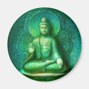 Íman Buddha verde