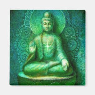Íman Buddha verde