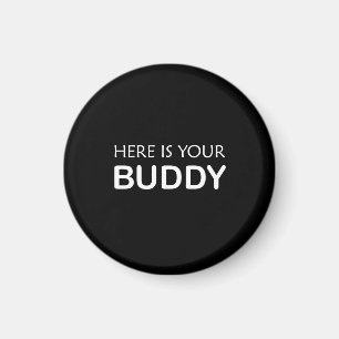 Íman Buddy Magnet - Design preto e branco preto escuro