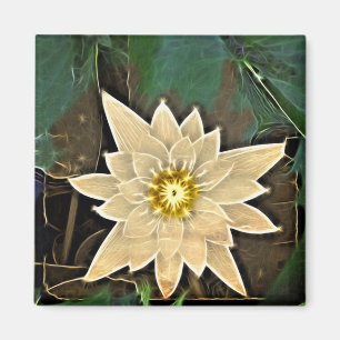 Íman Budismo Zen Nova Idade Yoga Namaste White Lotus