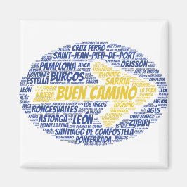 Íman Buen Camino Word Art