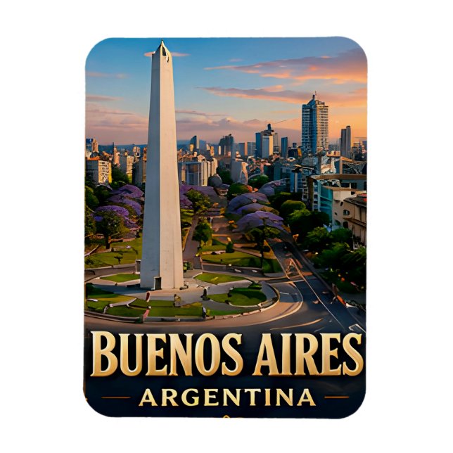 Íman Buenos Aires Argentina Grande Boulevard Presente V (Vertical)