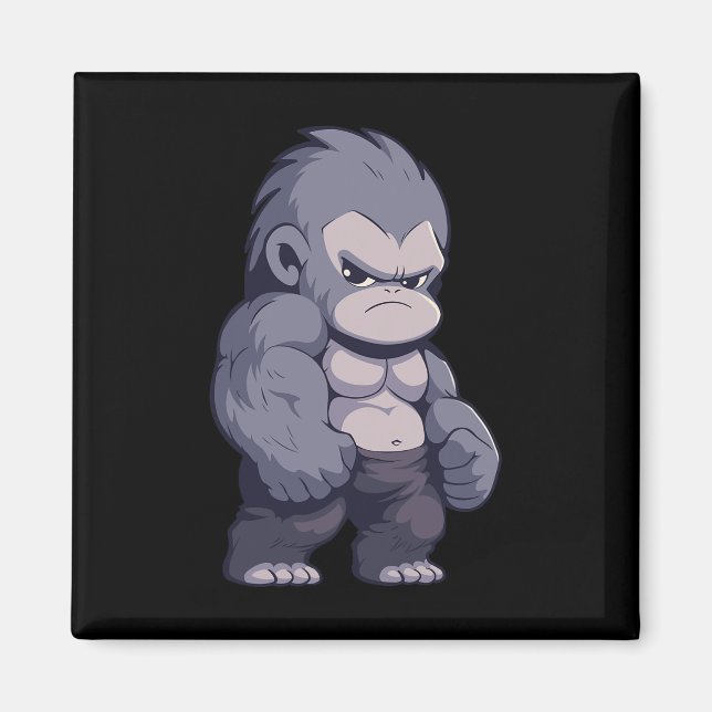 Íman Buff Alpha Silverback Gorilla Ape Design Boxing Go (Frente)