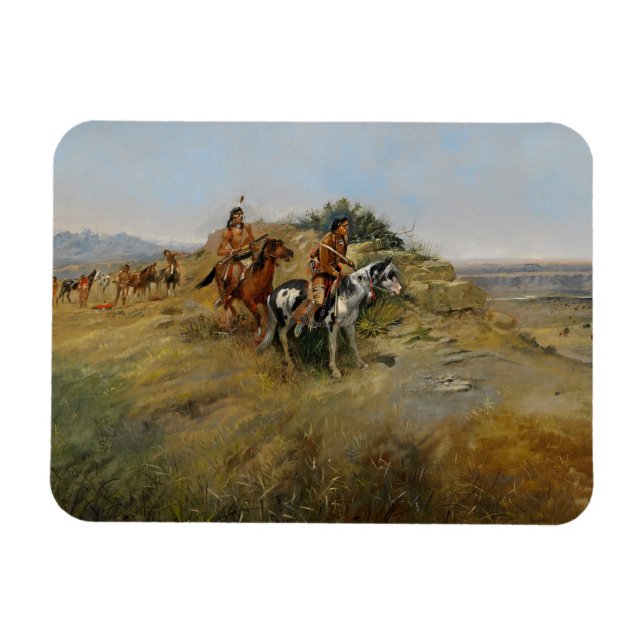 Íman Buffalo Hunt, 1891 (óleo na canvas) (Horizontal)