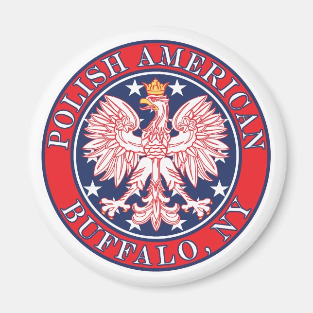 Íman Buffalo Nova York Polonês (Frente)