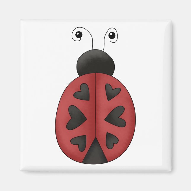 Íman Buggin' You Ladybug Hearts (Frente)