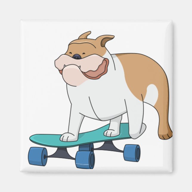 Íman buldogue de skate (Frente)