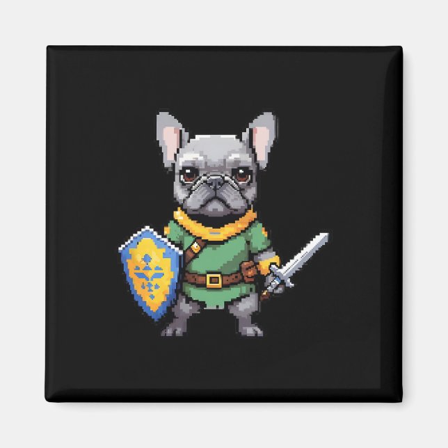 Íman Buldogue Francês Como Caractere De Jogo De Vídeo R (Frente)
