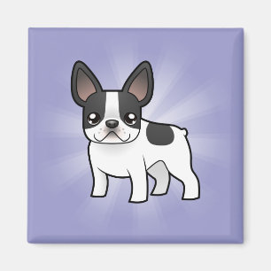 Íman Buldogue francês dos desenhos animados