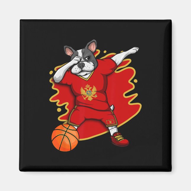 Íman Buldogue francês Montenegro Fan Jersey (Frente)