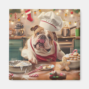 Íman Buldogue Inglês na Confeitaria de Fim de Ano: Nata