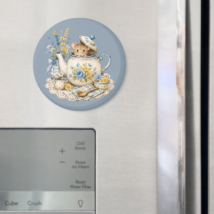Íman Bule de Chá Caprichoso Casa de Rato Blooms