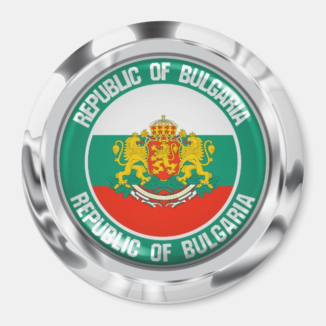 Íman Bulgária Round Emblem (Frente)