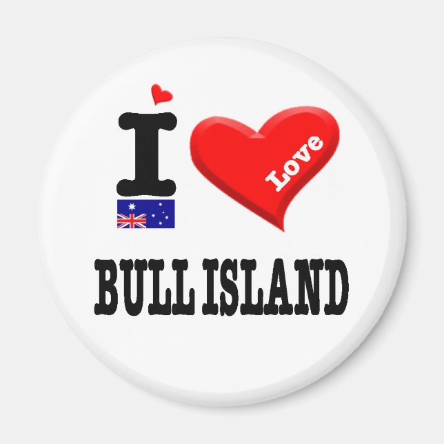 Íman BULL ISLAND - I Love (Frente)
