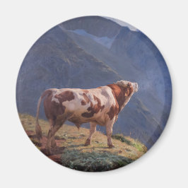 Íman Bull nos Alpes (por Eugène Burnand)