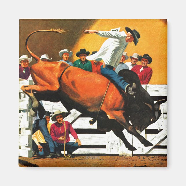 Íman Bull Riding by Fred Ludekens (Frente)