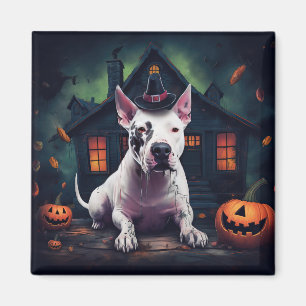 Íman Bull Terrier Abóboras Dia das Bruxas Assustador