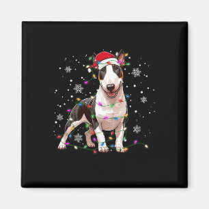 Íman Bull Terrier Christmas Sweet Dog Xmas Lights Tre